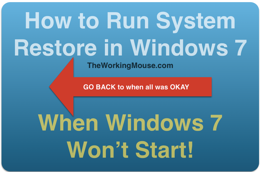 system-retore-windows-wont-start | The Working Mouse